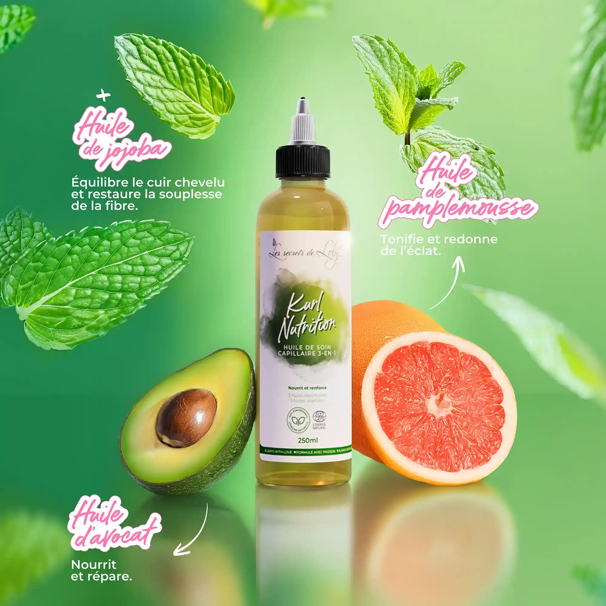 Kurl Nutrition - Huile de soin capillaire 3-en-1 - Image 6