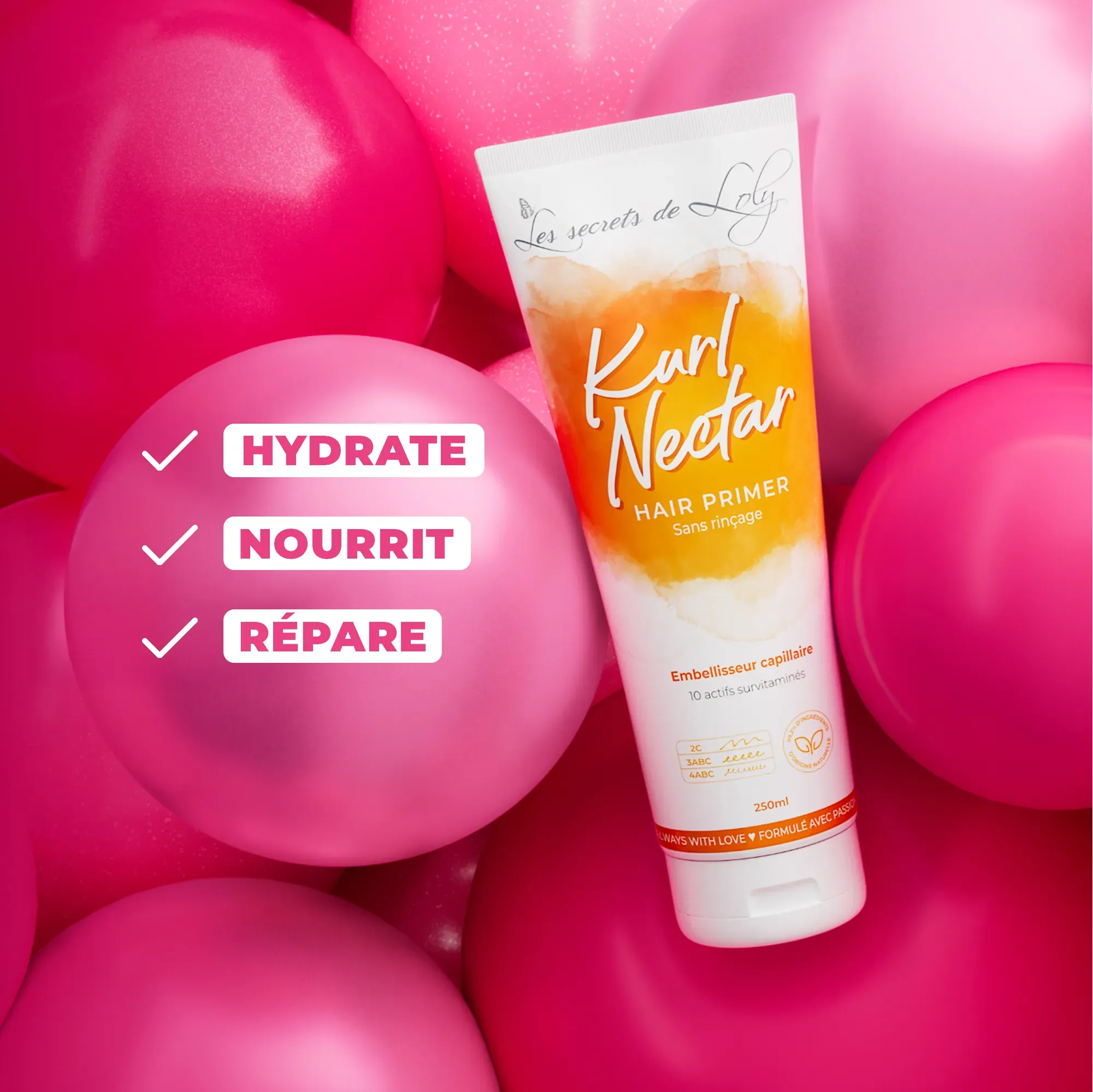 Kurl Nectar - Crème sans rinçage réparatrice et hydratante - 250ml - Image 3